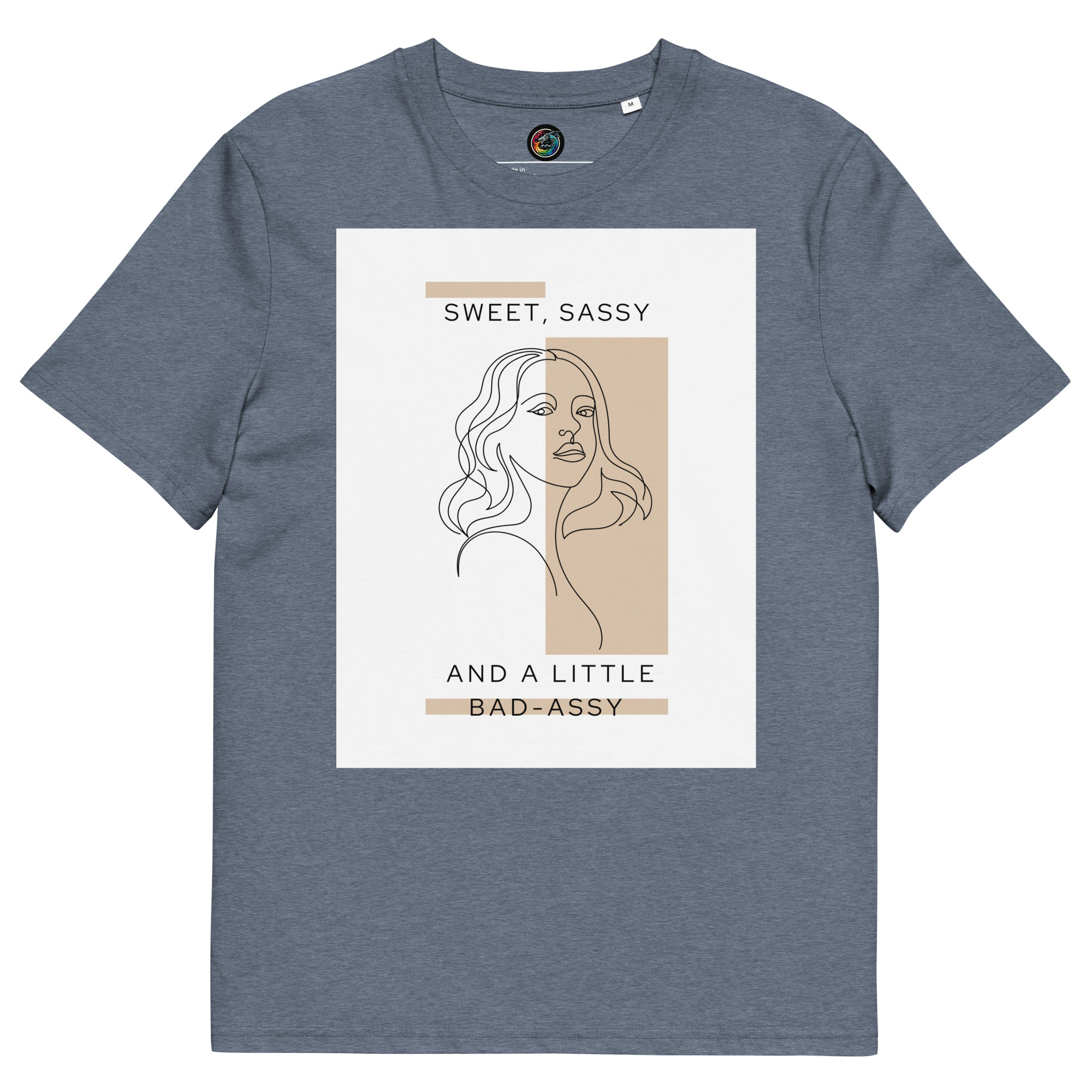 Kratka majica s natpisom "Sassy - organski pamuk" - Slika 9