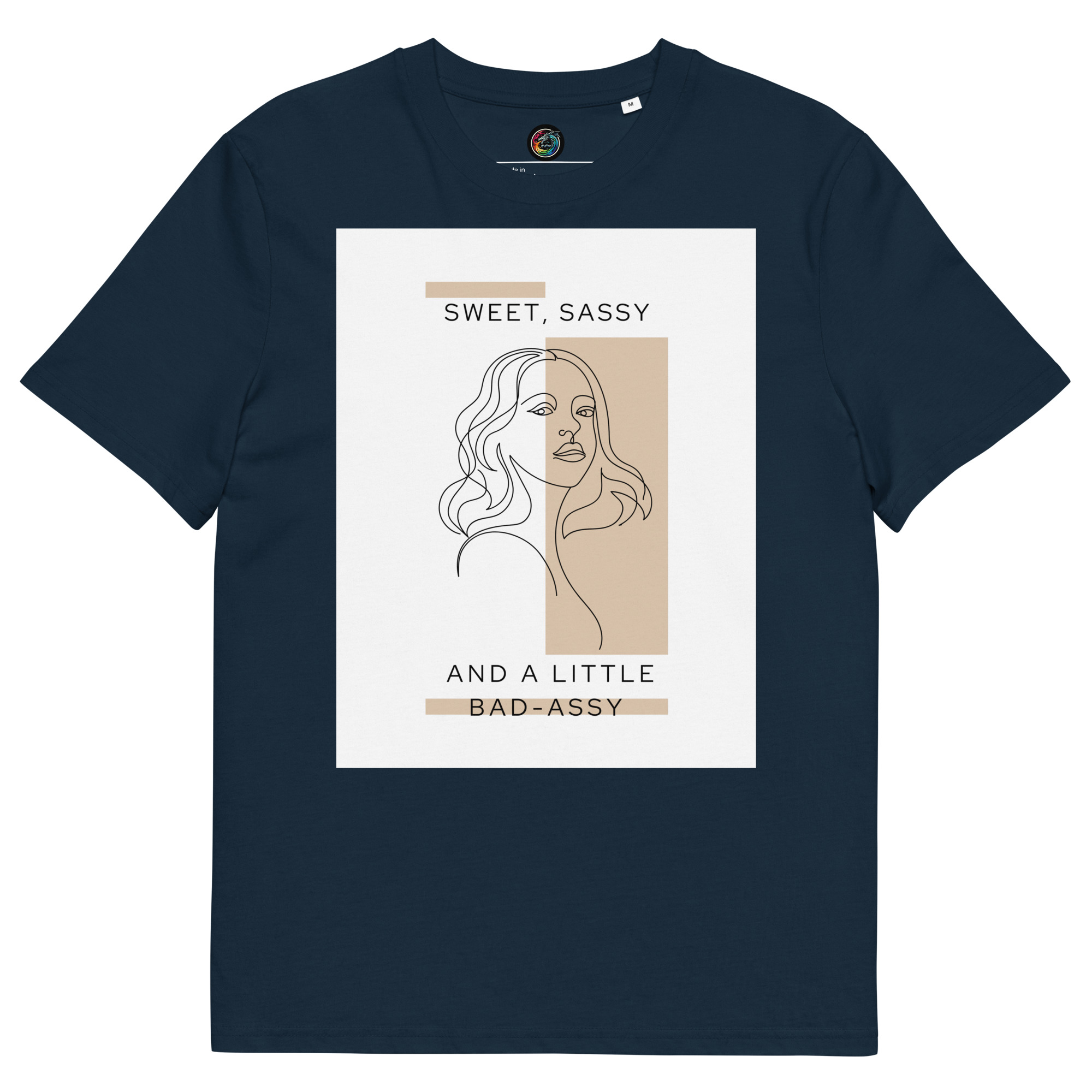 Kratka majica s natpisom "Sassy - organski pamuk" - Slika 2