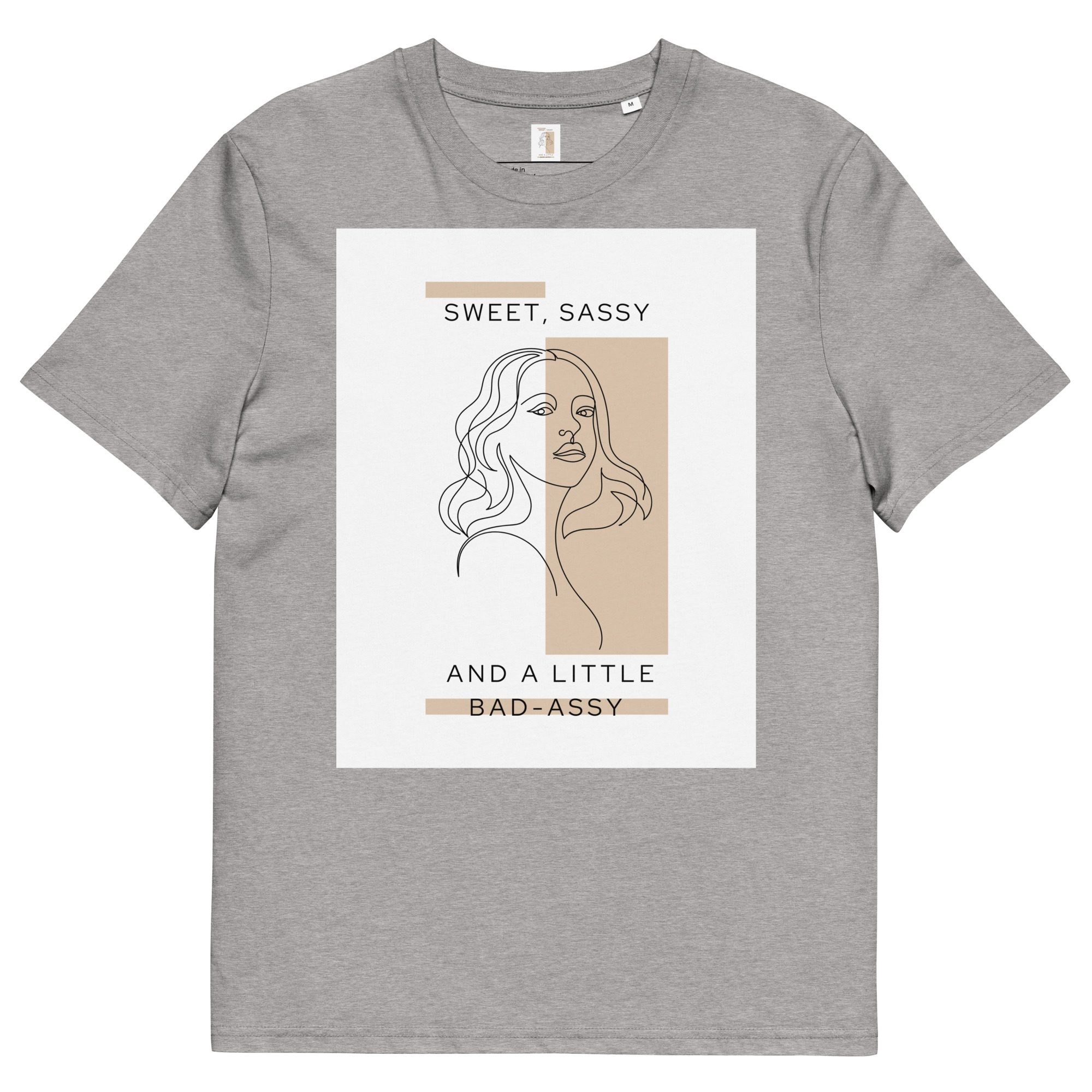 Kratka majica s natpisom "Sassy - organski pamuk" - Slika 10