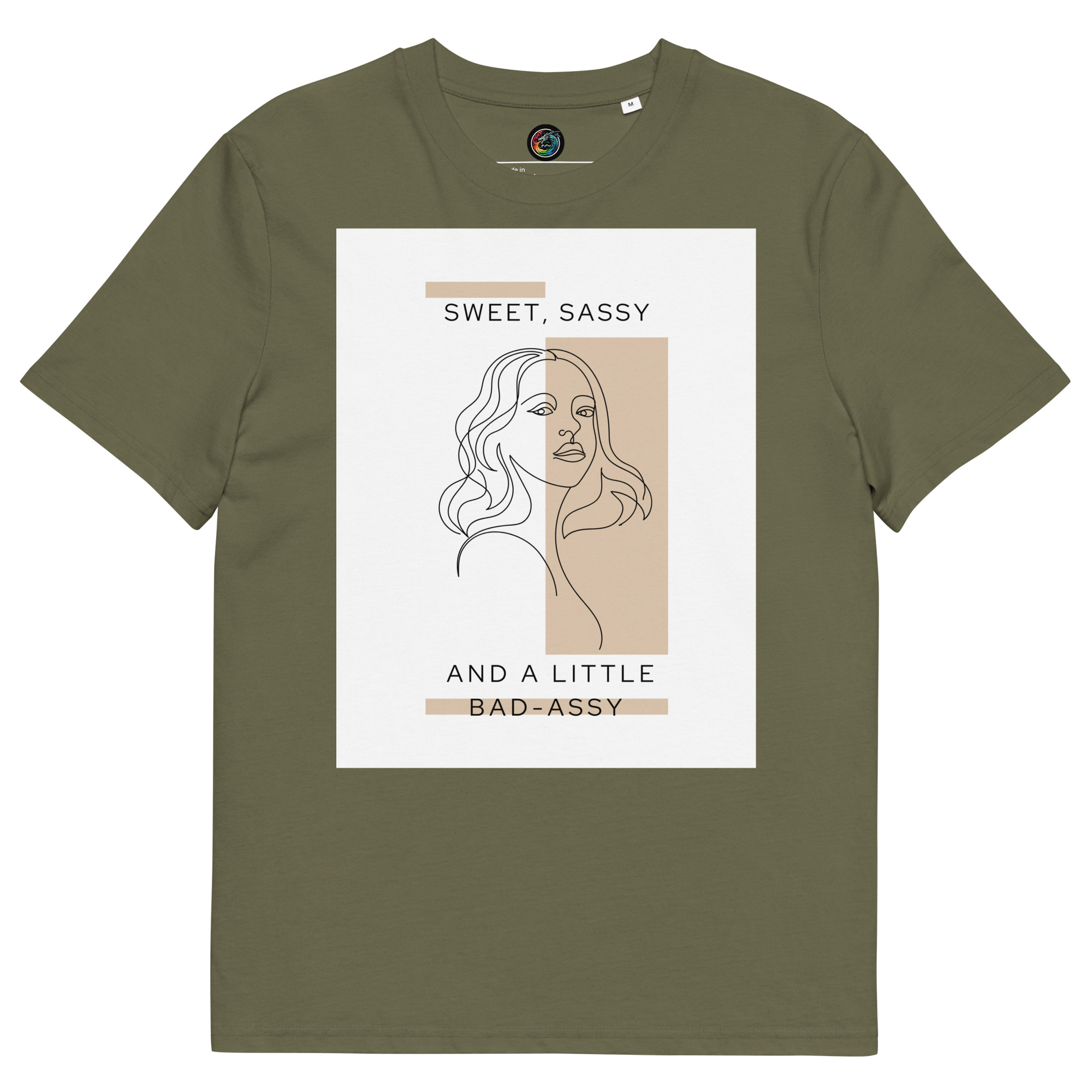 Kratka majica s natpisom "Sassy - organski pamuk" - Slika 8