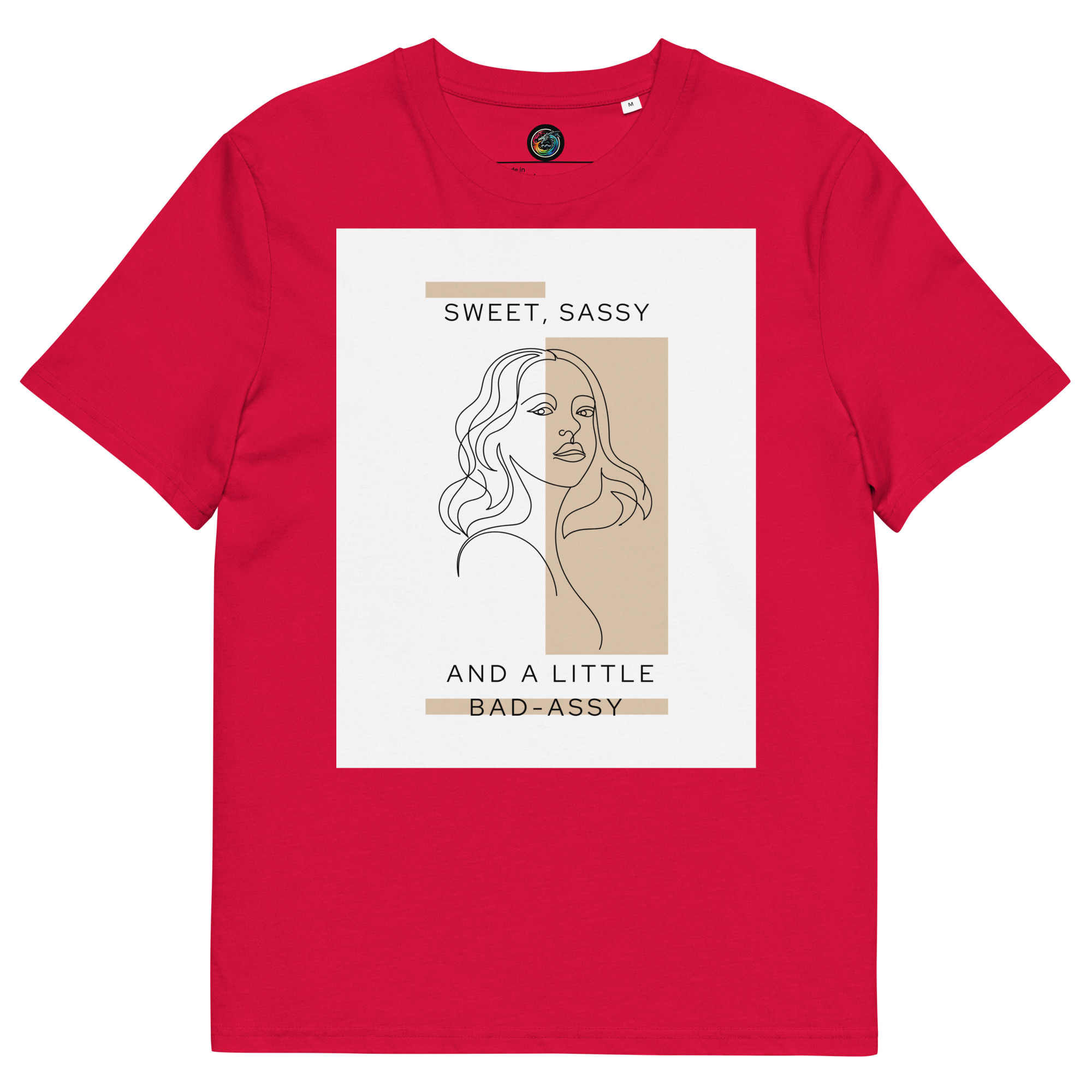 Kratka majica s natpisom "Sassy - organski pamuk" - Slika 6